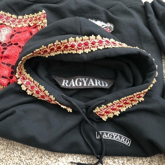 RAGYARD embellished sequins patch work hoodie - Picture 8 of 10